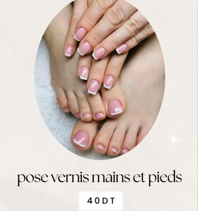 Photo 1 de Pose de Vernis Mains & Pieds – Soulayma Chebbi Nail Salon à Tunis