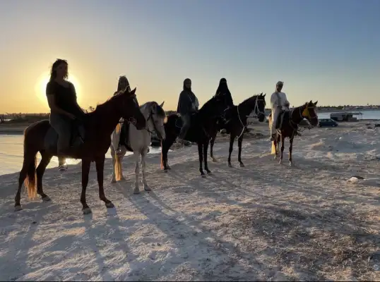 1h30 Balade à cheval au coucher du soleil